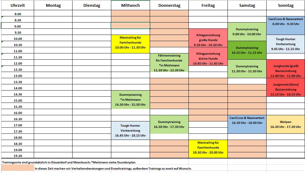 Stundenplan 9. okt